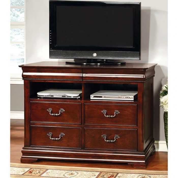Mandura 50 Inch TV Console in Cherry Finish by Furniture of America - FOA-CM7260TV