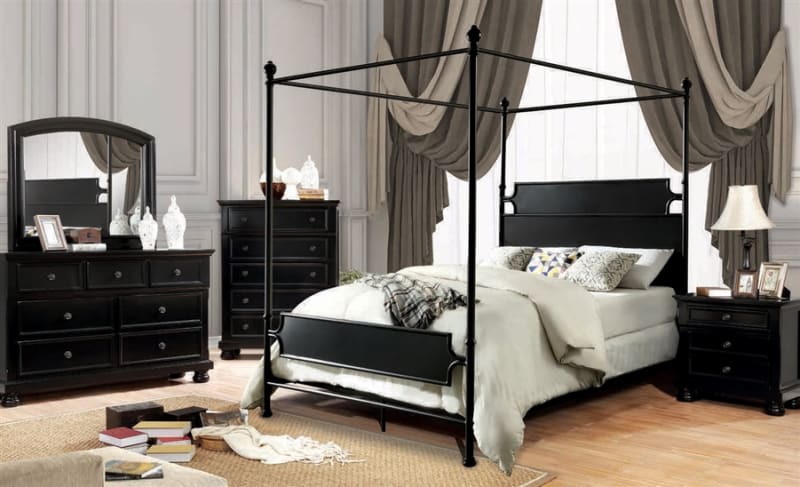 Beatrix 6 Piece Bedroom Set in Bronze Finish by Furniture of America - FOA-CM7424BR