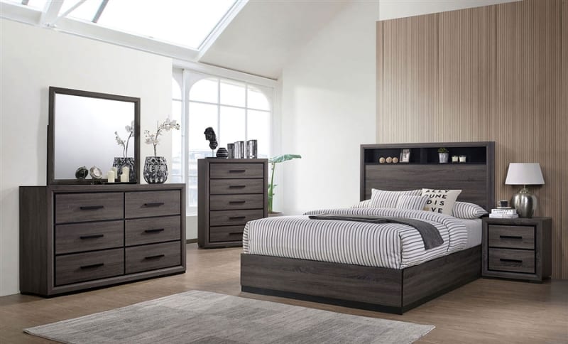 Conwy 6 Piece Bedroom Set in Gray Finish by Furniture of America - FOA-CM7549