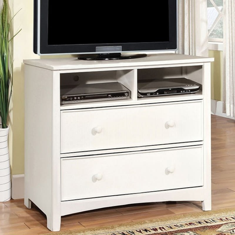 Omnus 40 Inch TV Console in White Finish by Furniture of America - FOA-CM7905WH-TV