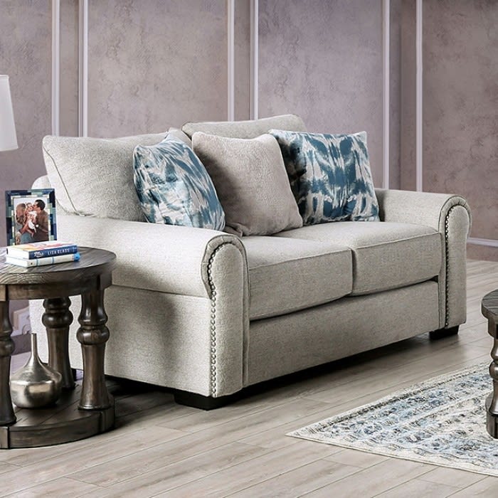 Laredo Love Seat in Beige Finish by Furniture of America - FOA-SM1215-LV