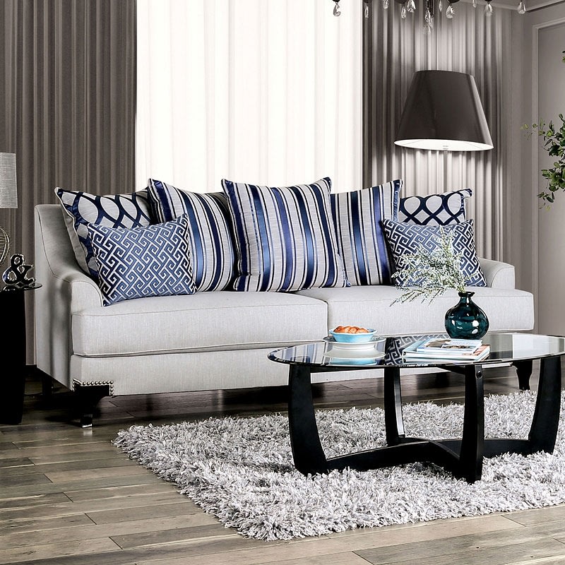 Sisseton Sofa&nbsp;in&nbsp;Light Gray&nbsp;by&nbsp;Furniture&nbsp;of&nbsp;America&nbsp;- FOA-SM2207-SF
