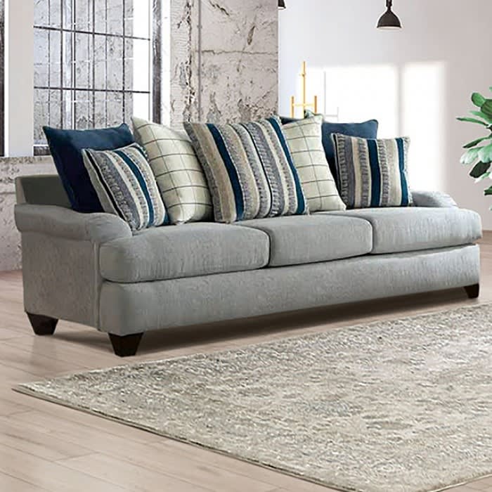 Plaistow Sofa in Gray Finish by Furniture of America - FOA-SM5189-SF