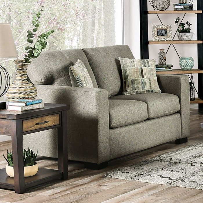 Teresa Love Seat in Light Gray by Furniture of America - FOA-SM6025-LV