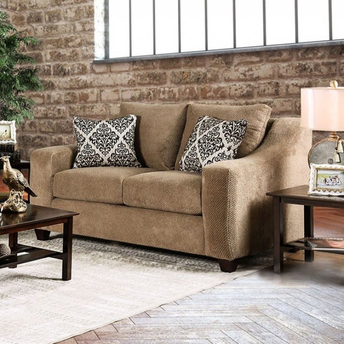 Sullivan Love Seat in Mocha by Furniture of America - FOA-SM6132-LV