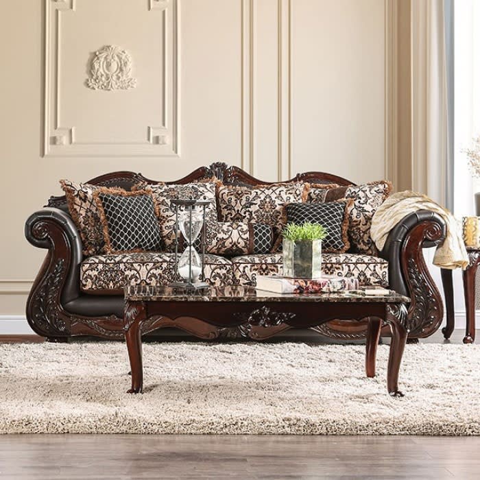 Jamael Sofa in Brown by Furniture of America - FOA-SM6405-SF