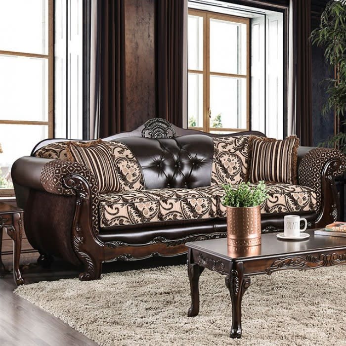 Quirino Sofa in Light Brown by Furniture of America - FOA-SM6416-SF