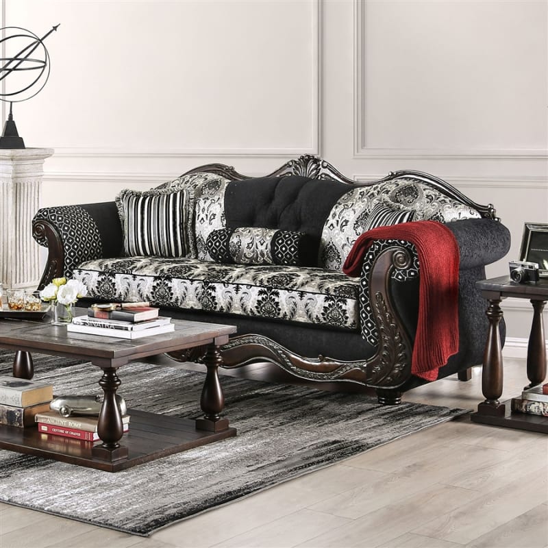 Ronja Sofa in Black by Furniture of America - FOA-SM6432-SF
