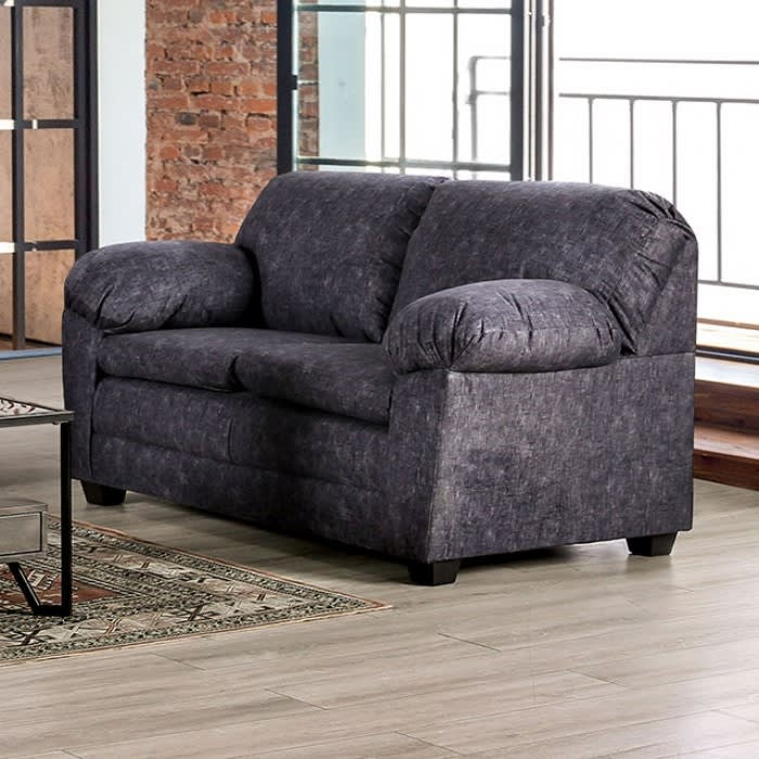 Keswick Love Seat in Charcoal Finish by Furniture of America - FOA-SM7754-LV
