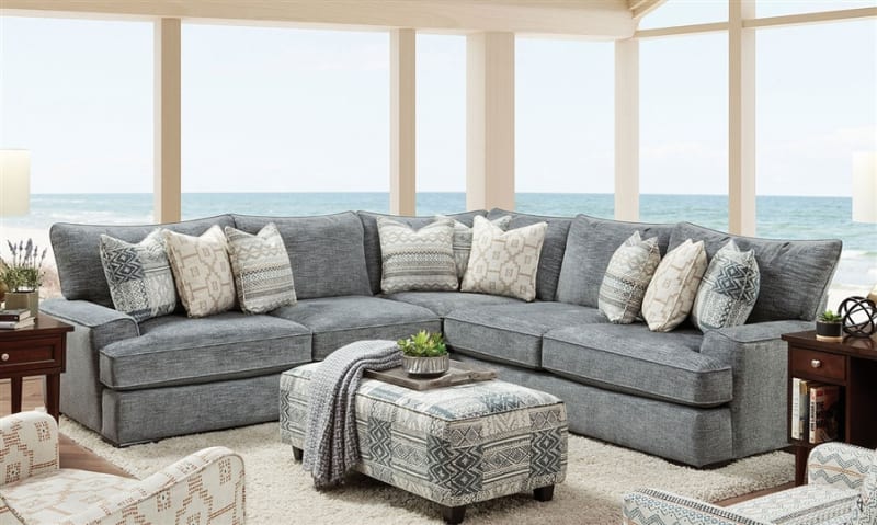Eastleigh Sectional Sofa in Tan Finish by Furniture of America - FOA-SM8187