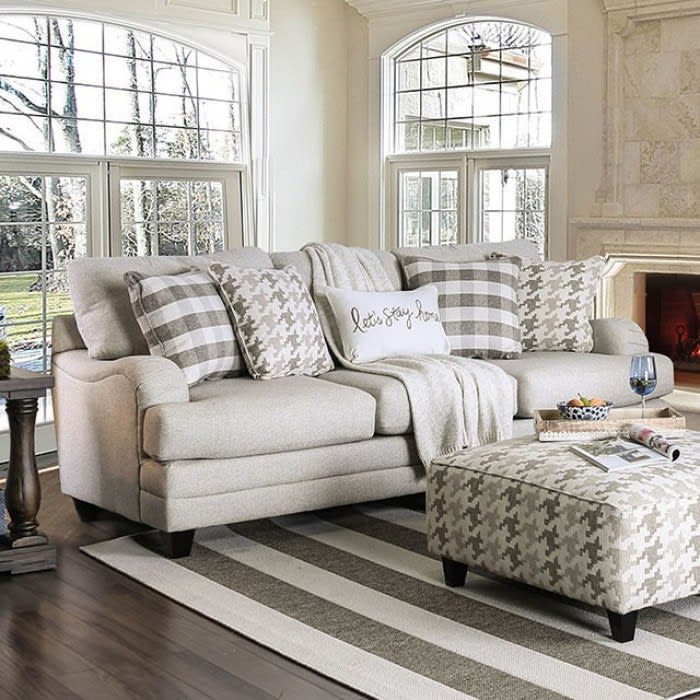 Christine Sofa in Light Gray by Furniture of America - FOA-SM8280-SF