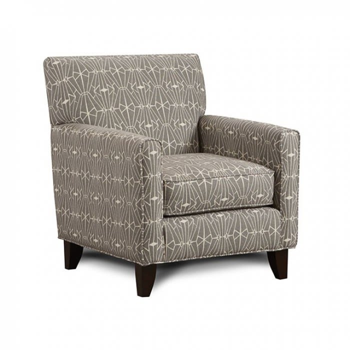 Parker Chair in Ivory with Crystal Pattern by Furniture of America - FOA-SM8563-CH-EC