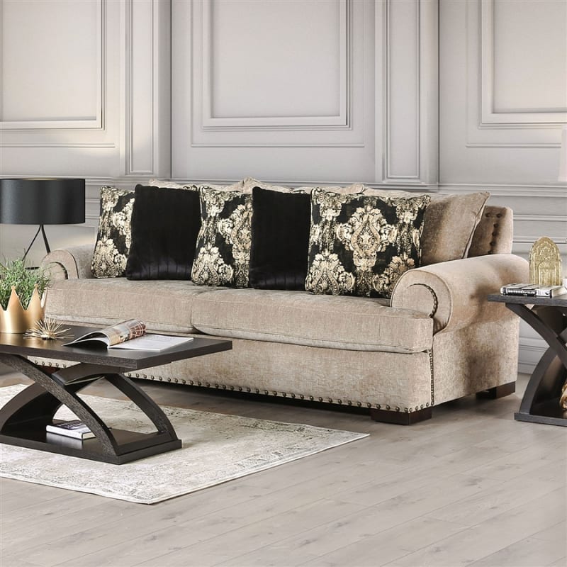 Yates Sofa in Brown by Furniture of America - FOA-SM9105-SF