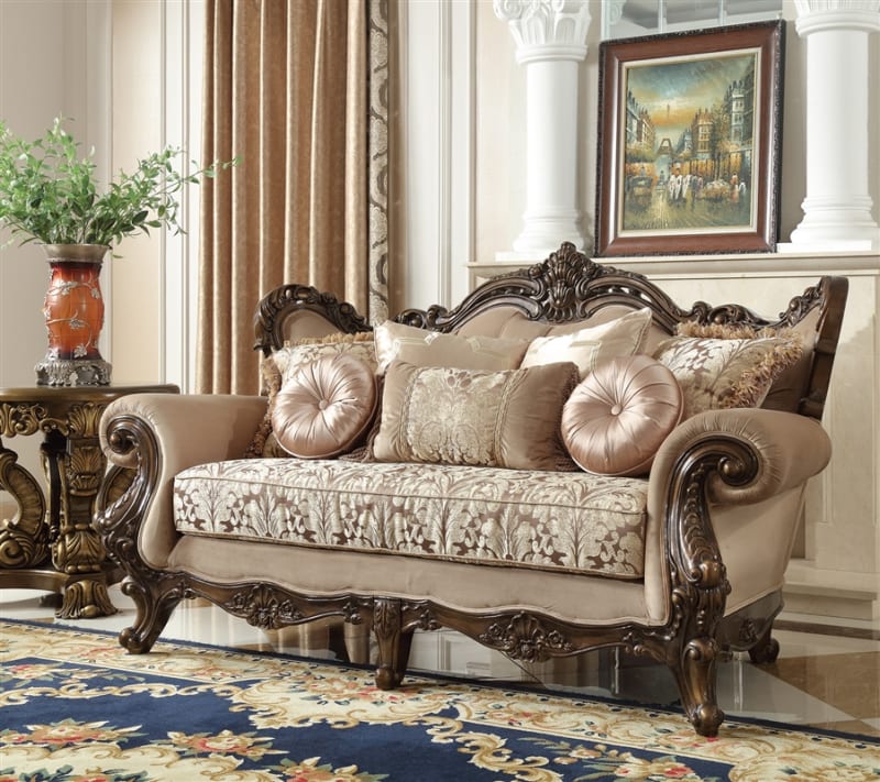 Traditional Perfect Brown Loveseat by Homey Design - HD-6935-L