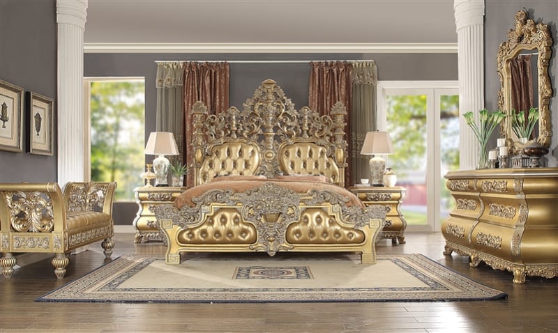 Victorian Carved Frame Bellagio Bed by Homey Design - HD-8016-B