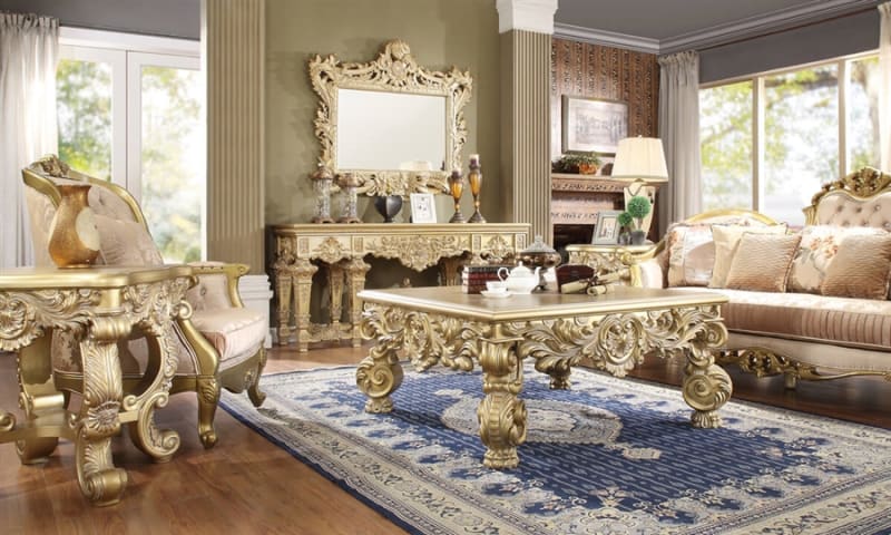 Luxurious Carved 3 Piece Occasional Table Set by Homey Design - HD-8086-OT