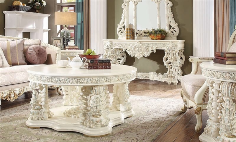 Victorian Carved 3 Piece Occasional Table Set by Homey Design - HD-8089-OT