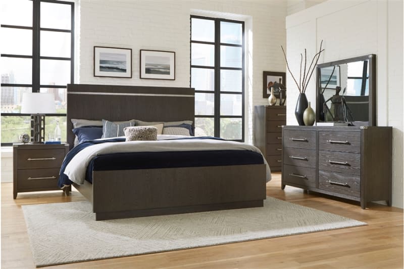 Bellamy Queen Bed in Dark Brown Finish by Home Elegance - HEL-1413-1