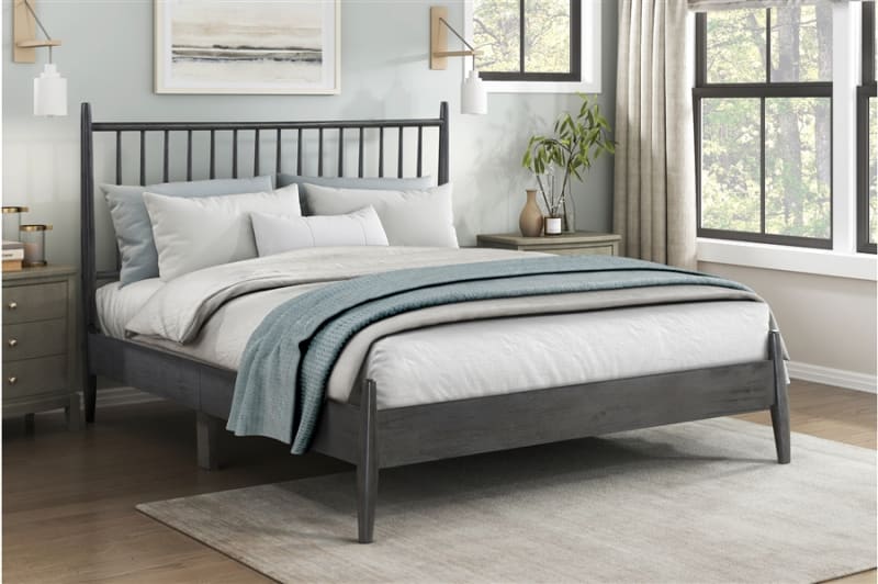 Brickell Queen Bed in Gray Finish by Home Elegance - HEL-1490GY-1
