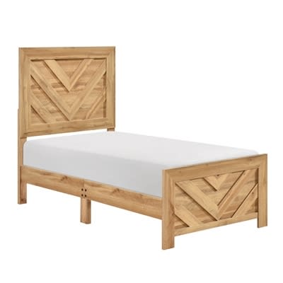 Corbin Twin Bed in Natural Finish by Home Elegance - HEL-1534NPNAT-1