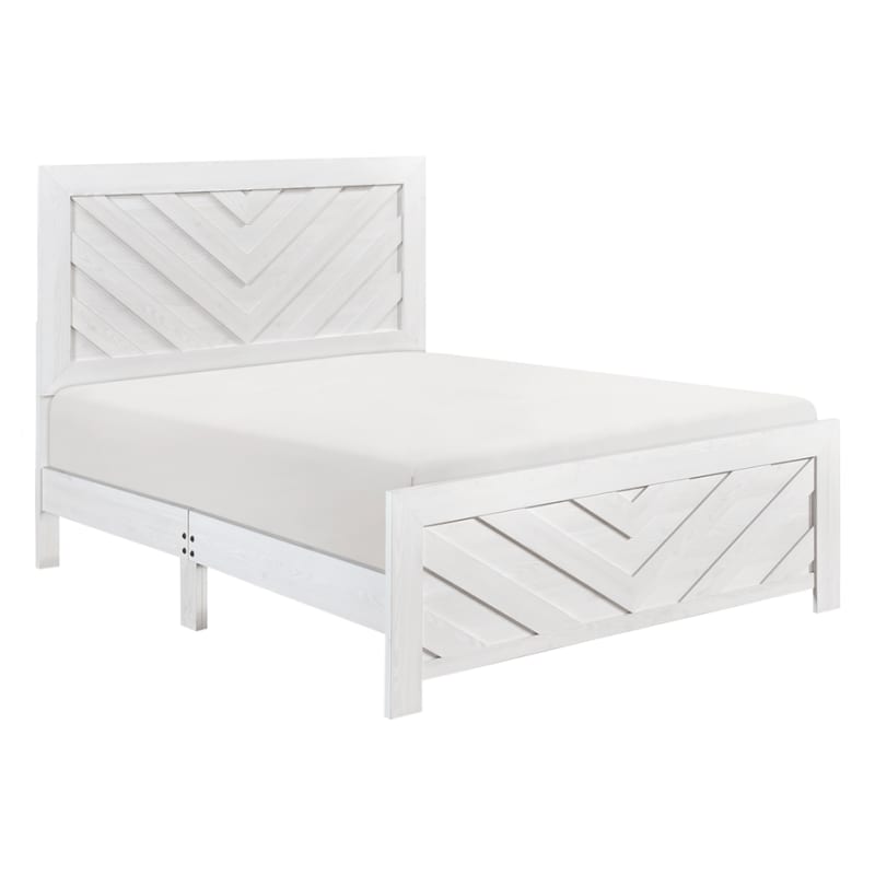 Corbin Queen Panel Bed in White Finish by Home Elegance - HEL-1534NPWH-1