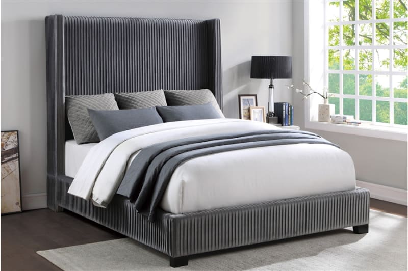 Glenbury Queen Bed in Dark Gray Finish by Home Elegance - HEL-1547-1