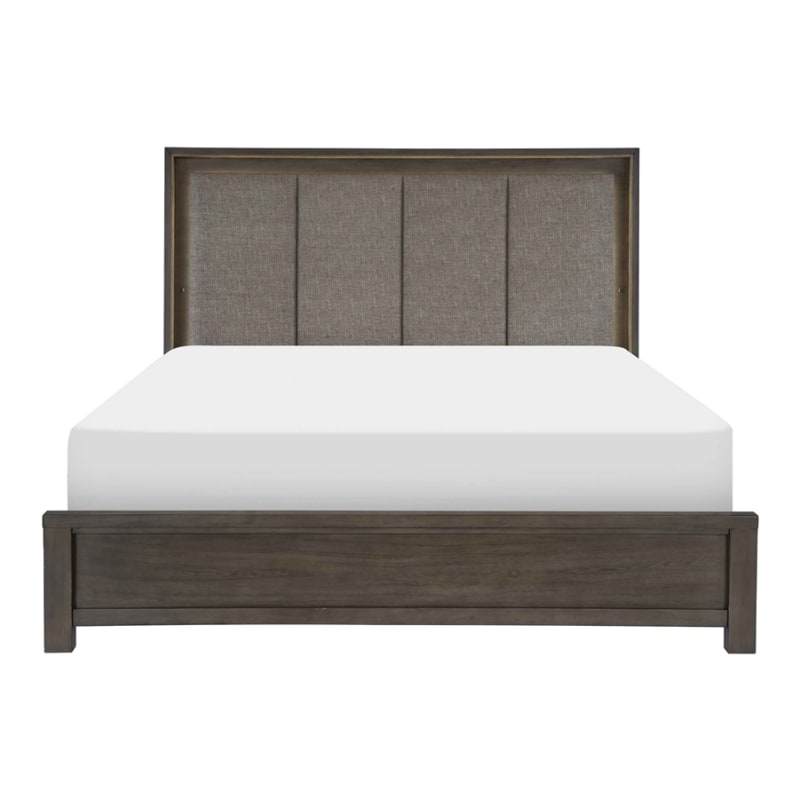 Scarlett Queen Bed in Brownish Gray by Home Elegance - HEL-1555-1