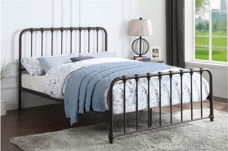 Bethany Queen Bed in Dark Bronze Finish by Home Elegance - HEL-1571DZ-1