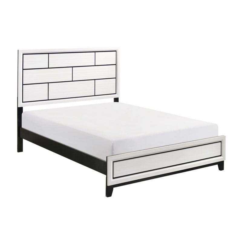 Davi Modern Queen Bed in White Finish by Home Elegance - HEL-1645WH-1