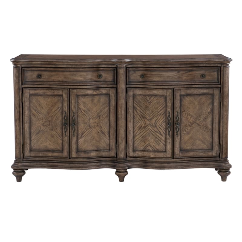 Heath Court Server in Brown Oak by Home Elegance - HEL-1682-55