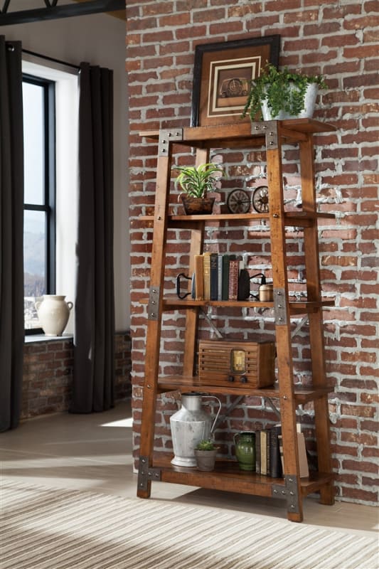 Holverson 36" W Bookcase in 2-Tone by Home Elegance - HEL-1715-12