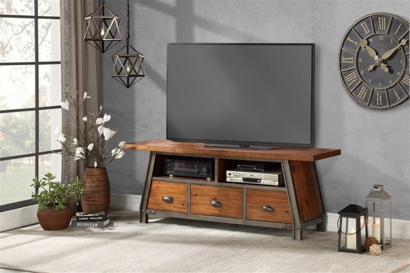Holverson 64" TV Stand in 2-Tone by Home Elegance - HEL-17150-64T