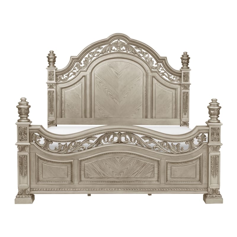 Catalonia Queen Bed in Platinum Gold by Home Elegance - HEL-1824PG-1