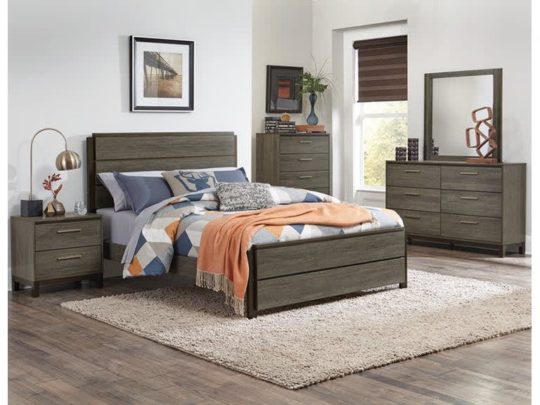 Vestavia 6 Piece Bedroom Set in Dark Brown by Home Elegance - HEL-1936-1-4