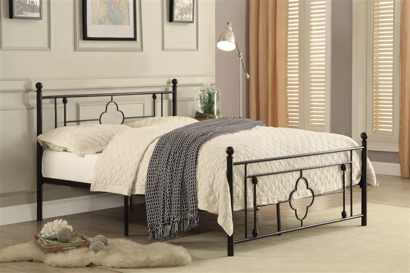 Morris Full Platform Bed in Black Finish by Home Elegance - HEL-2051FBK-1