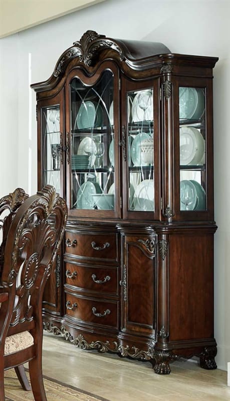 Deryn Park Buffet & Hutch in Cherry by Home Elegance - HEL-2243-50