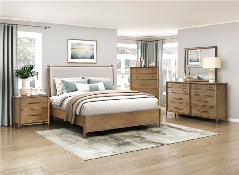 Sonoma 6 Piece Queen Bedroom Set in Rich Brown Finish by Home Elegance - HEL-2386