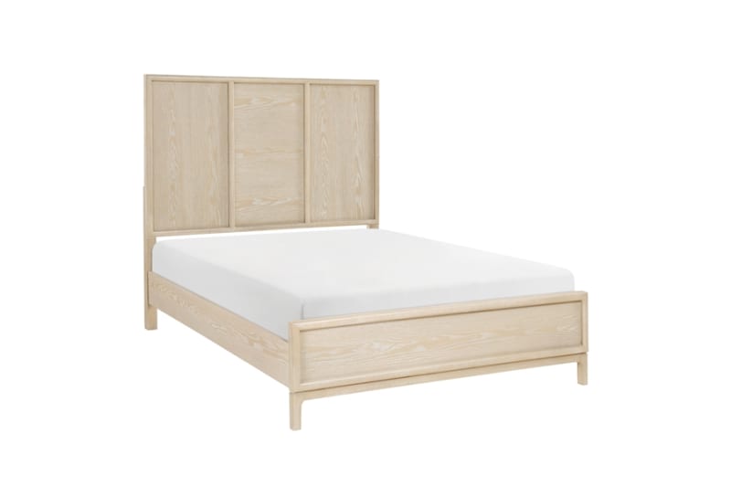 Oakmont Queen Panel Bed in Light Brown Oak Finish by Home Elegance - HEL-2418-1