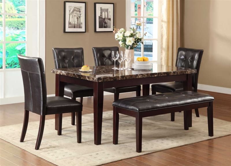 Teague 5 Piece Dining Set in Espresso by Home Elegance - HEL-2544-64-5