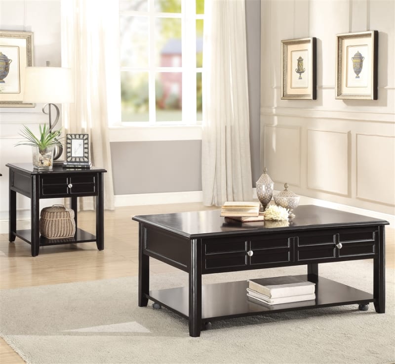 Carrier 2 Piece Occasional Table Set in Dark Espresso by Home Elegance - HEL-3257RF-30
