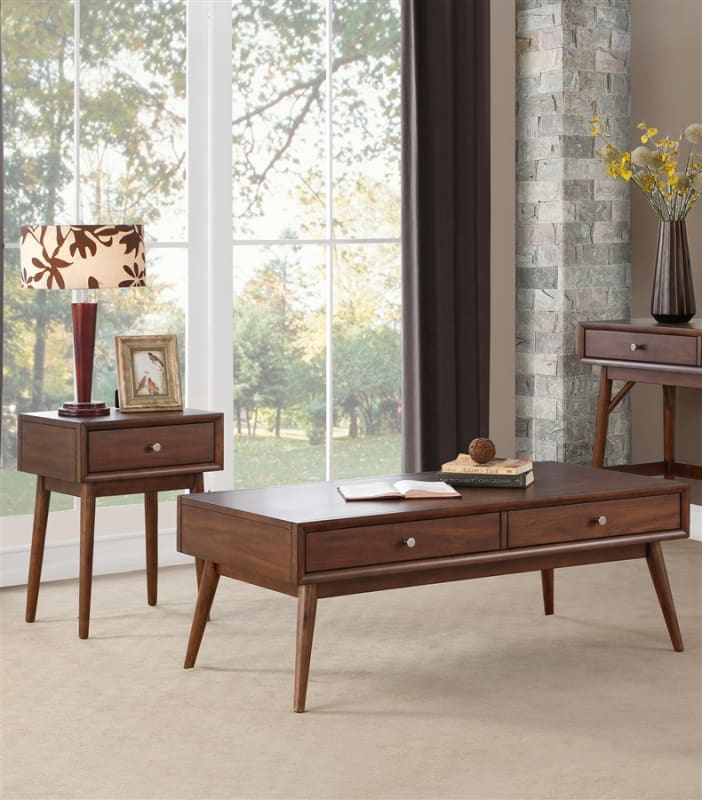 Frolic 2 Piece Occasional Table Set in Brown by Home Elegance - HEL-3590-30