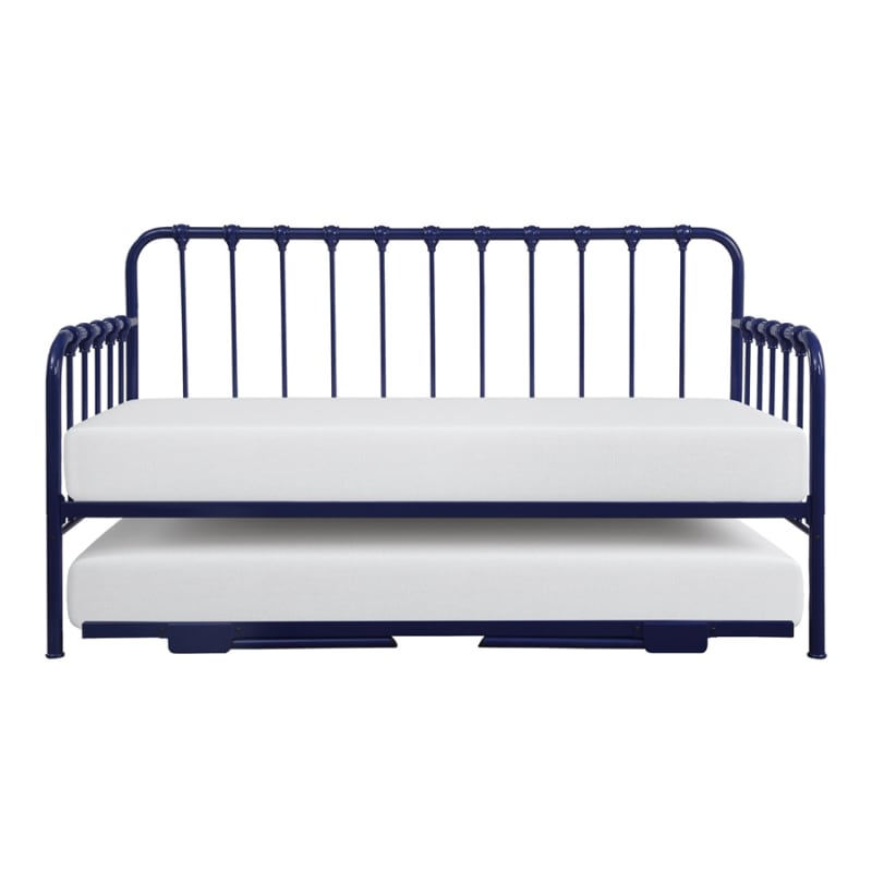 Constance Daybed with Lift-up Trundle in Navy Blue Finish by Home Elegance - HEL-4983BU-NT