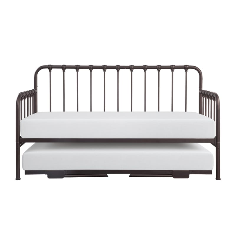 Constance Daybed with Lift-up Trundle in Dark Bronze Finish by Home Elegance - HEL-4983DZ-NT