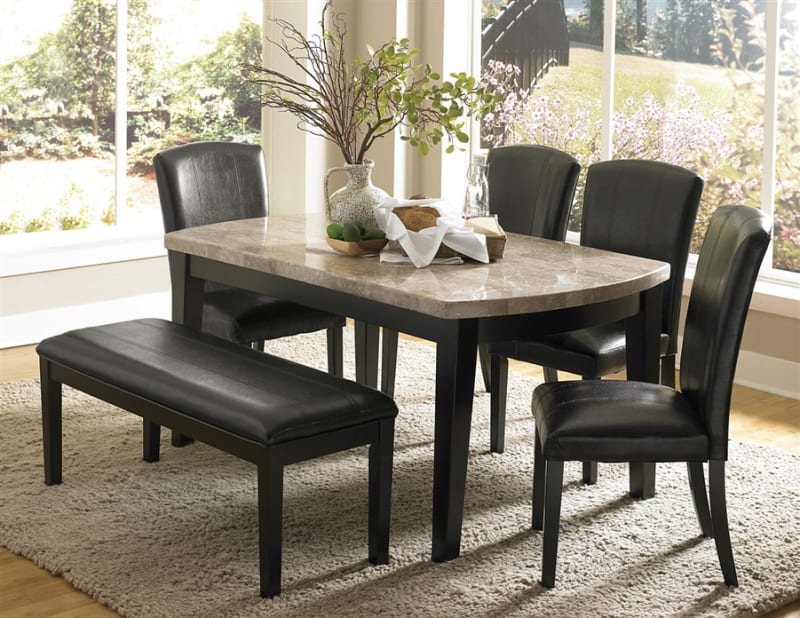 Cristo 5 Piece Dining Set in Dark Espresso by Home Elegance - HEL-5070-64-5