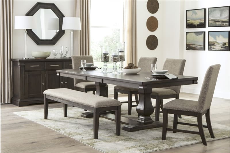Southlake 5 Piece Dining Room Set in Brown Finish by Home Elegance - HEL-5741-94-5