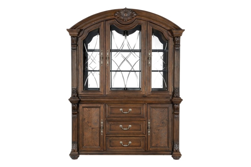 Bergen Buffet & Hutch in Dark Oak Finish by Home Elegance - HEL-5829-50