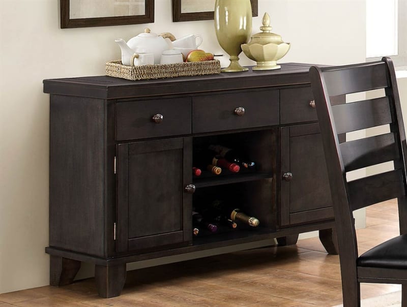 Ameillia Server in Dark Oak by Home Elegance - HEL-586GY-40