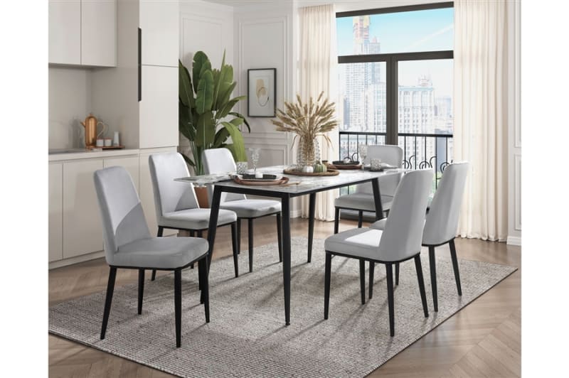Salerno 5 Piece Dining Room Set in Beige Finish by Home Elegance - HEL-5909-59-5BE
