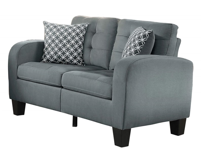 Sinclair Love Seat in Gray by Home Elegance - HEL-8202GRY-2