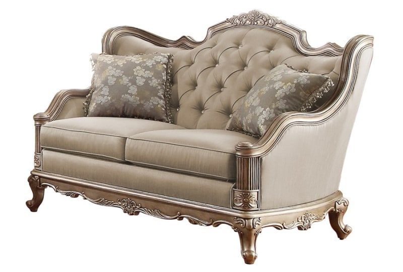 Florentina Love Seat in Dusky Taupe by Home Elegance - HEL-8412-2